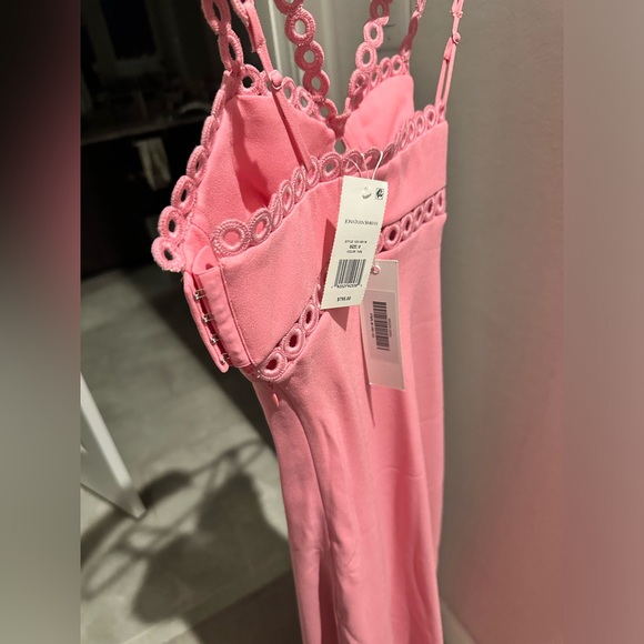 Jonathan SIMKHAI Sevilla Crochet Ring Midi Dress Pink NWT - Picture 5 of 14